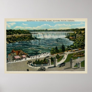 Eingang zum Victoria Park, Niagara Falls, Kanada Poster