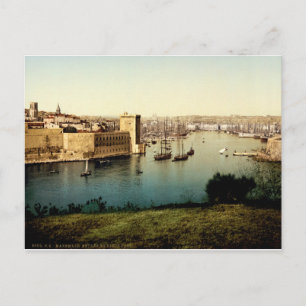 Eingang zum Vieux-Port, Marseille, Frankreich Postkarte