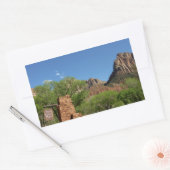 Eingang zum Zion Nationalpark in Utah Rechteckiger Aufkleber (Umschlag)