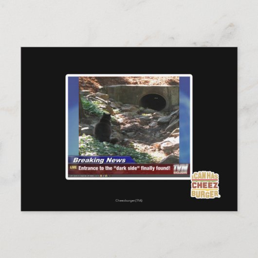 Eingang zur dunklen Seite Postkarte (Vorderseite)