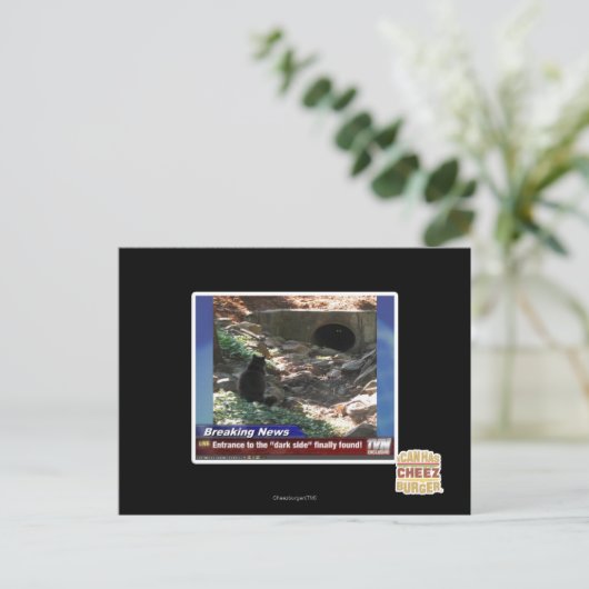 Eingang zur dunklen Seite Postkarte (Stehend Vorderseite)