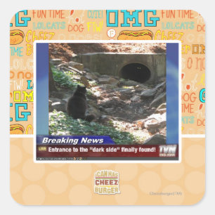 Eingang zur dunklen Seite Quadratischer Aufkleber