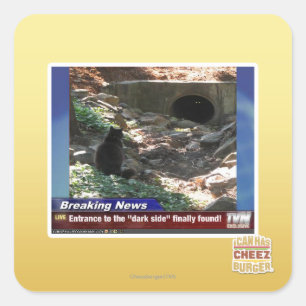 Eingang zur dunklen Seite Quadratischer Aufkleber