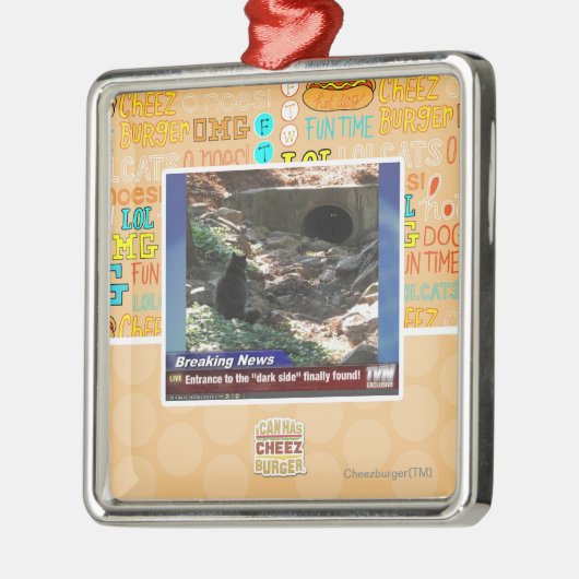 Eingang zur dunklen Seite Silbernes Ornament (Links)