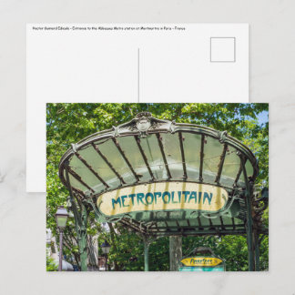 Eingang zur Metrostation Montmartre - Paris Postkarte