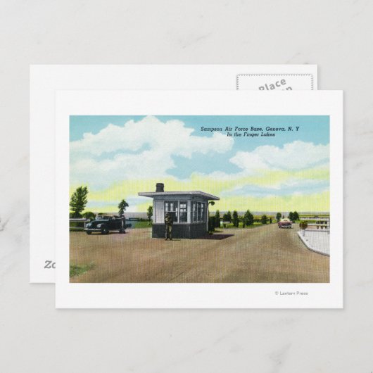 Eingang zur Sampson Air Force Base View Postkarte (Vorne/Hinten)