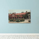 Eingang zur Smiley Public Library Leinwanddruck (Insitu (Holzboden))