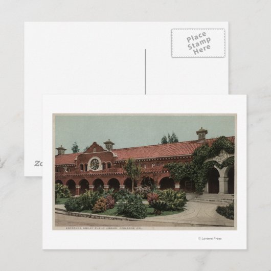 Eingang zur Smiley Public Library Postkarte (Vorne/Hinten)