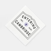 Eingang zur Stadt Cambridge Massachusetts Serviette (Ecke)