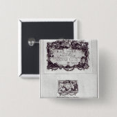 Eingangskarte für den Ball in Versailles Button (Vorne & Hinten)