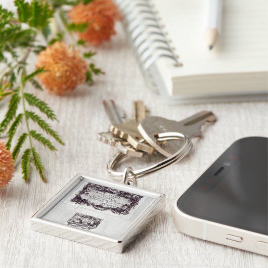 Eingangskarte für den Ball in Versailles Schlüsselanhänger (Seite)