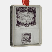 Eingangskarte für den Ball in Versailles Silbernes Ornament (Rechts)