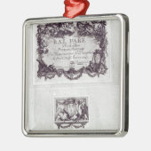 Eingangskarte für den Ball in Versailles Silbernes Ornament (Links)