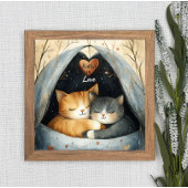 Eingebettet in die Liebe Kitty Cat Cuddles Poster