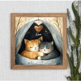 Eingebettet in die Liebe Kitty Cat Cuddles Poster