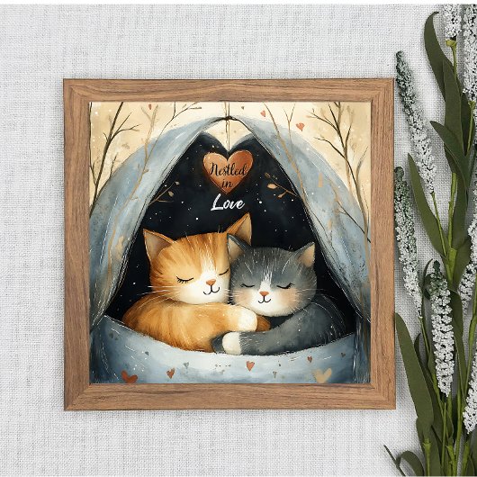 Eingebettet in die Liebe Kitty Cat Cuddles Poster