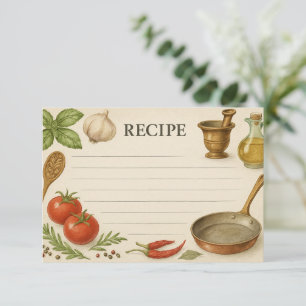 Eingebettet in Toskana Rezeptkarte Mitteilungskarte