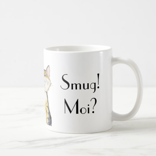 "Eingebildet! Moi?" Tassenentwurf Kaffeetasse (Rechts)