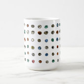 Eingebildete Achate auf Weiß Kaffeetasse (Mittel)