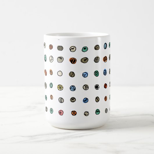 Eingebildete Achate auf Weiß Kaffeetasse (Mittel)