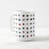 Eingebildete Achate auf Weiß Kaffeetasse (Vorderseite Links)