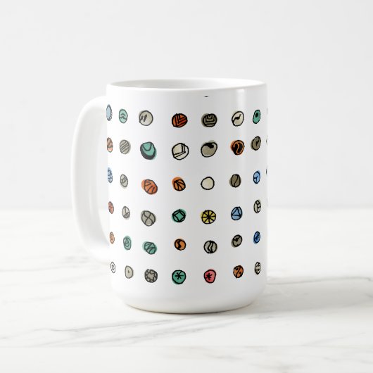 Eingebildete Achate auf Weiß Kaffeetasse (Vorderseite Links)