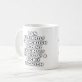 Eingebildete Freund-Ferien-lustige Tasse (Vorderseite Links)