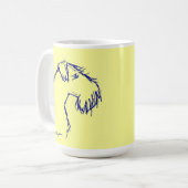Eingebildete Terrier-Tasse - Gelb Kaffeetasse (Vorderseite Links)
