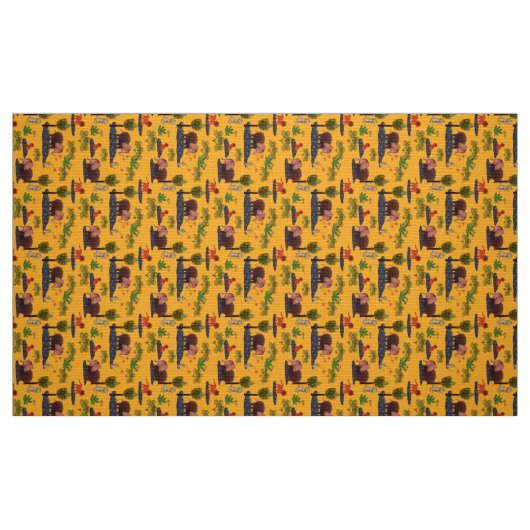 Eingebildete Tiere: Löwen, Mäuse, Elefantgewebe Stoff (Fat Quarter (45,7 x 55,9 cm))