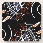 Eingeborene Australien-Art der schwarzen Stammes- Untersetzer (Vorderseite)