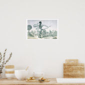 Eingeborene, die einen geschmückten Elfenbein-Elef Poster (Küche)