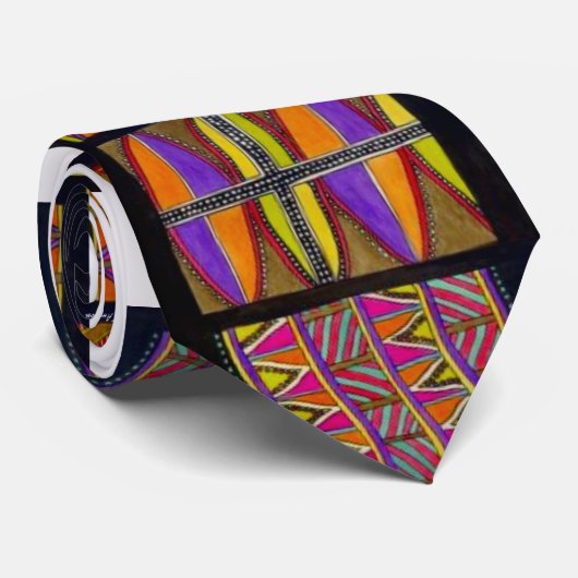 Eingeborene Dreamtime Krawatte Brown durch S (Gerollt)