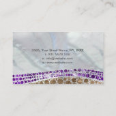Eingeborene Punkt-Kunst-Luxusamethyst und Gold Visitenkarte (Rückseite)