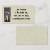 eingeborene Tintenholzschnitt-Visitenkarten Visitenkarte (Vorne/Hinten)