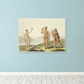 Eingeborene von Guyana (farbige Litho) Leinwanddruck (Insitu (Holzboden))