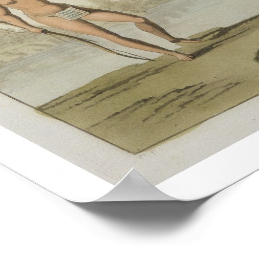 Eingeborene von Guyana (farbige Litho) Poster (Ecke)