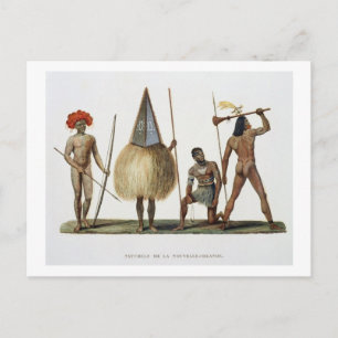 Eingeborene von New Ireland, von "Voyage autour du Postkarte