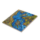 Eingeborenes Schildkröte-Malen Fliese (Seite)