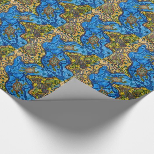 Eingeborenes Schildkröte-Malen Geschenkpapier (Ecke)
