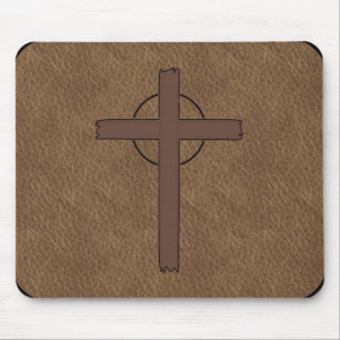 Eingebrannte lederne Blick Mausunterlage Mousepad