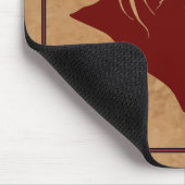 Eingebrannte lederne Pferdekopf-Silhouette Mousepad (Ecke)