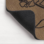 EINGEBRANNTES ROSEN-LEDER MousePad (Ecke)