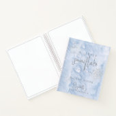 Eingebuch für Baby-Party Frozen Snowflake Blue Notizblock (Innenseite)
