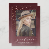 eingefärbt | Einladung der Foto Graduation Party (Vorne/Hinten)