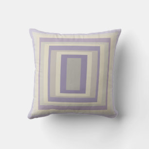 Eingefasstes Kreidegrau-Lila-Geometrisches Design Kissen