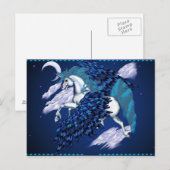 Eingeflügelte Einhornpostkarte Postkarte (Vorne/Hinten)