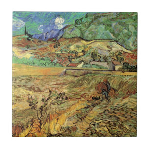 Eingefriedetes Weizenfeld mit Bauer bei Vincent va Fliese