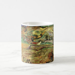 Eingefriedetes Weizenfeld mit Bauer von Vincent va Kaffeetasse