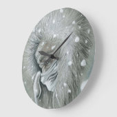 Eingefroren in der Zeit Große Wanduhr (Winkel)