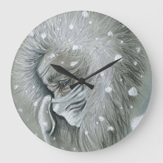 Eingefroren in der Zeit Große Wanduhr (Vorderseite)